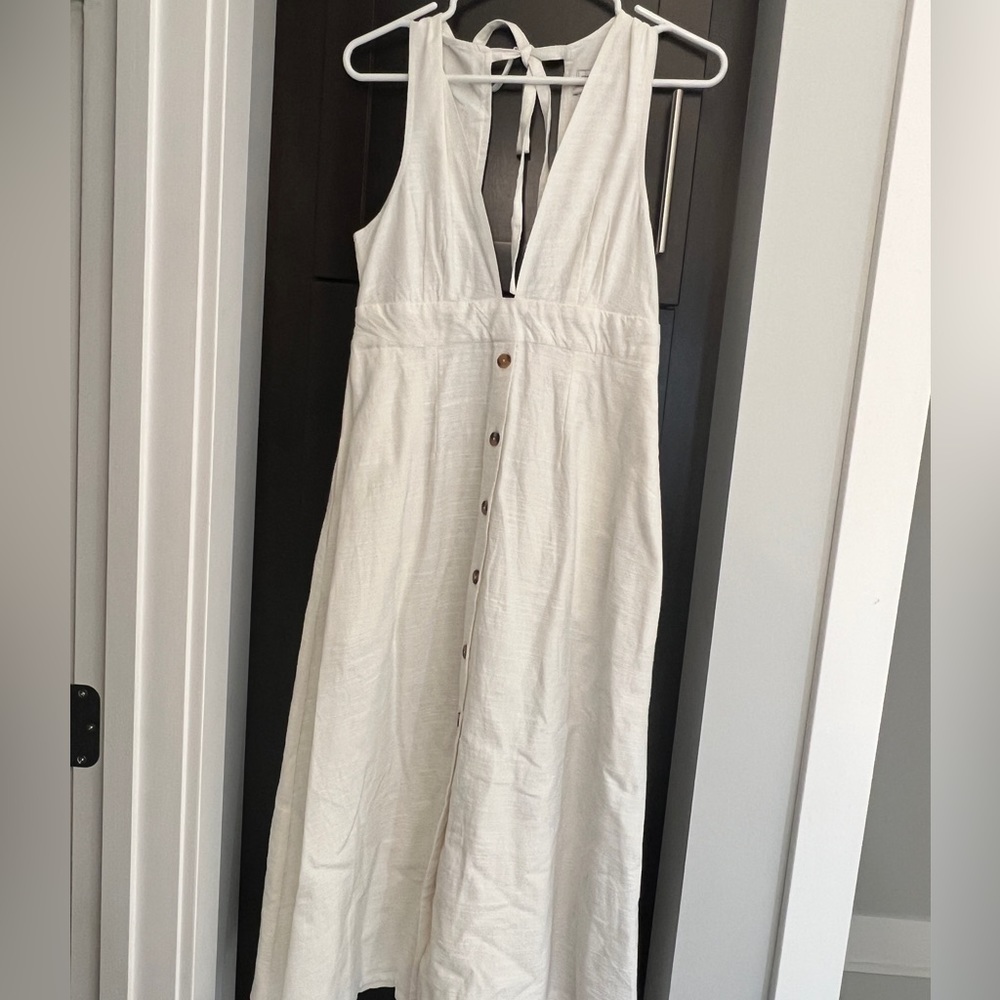 Urban Outfitters White Linen Dress